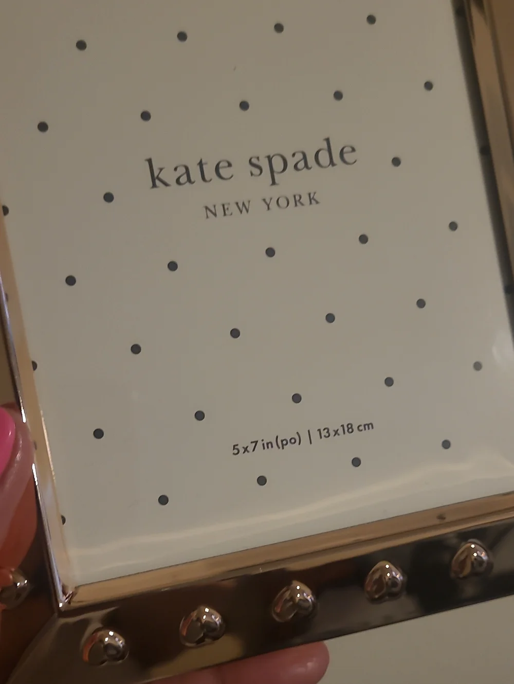 kate spade Gold Stud Accent Photo Frame - 5x7